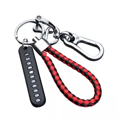 Phone Number Keychain Anti-Lost Keyring (1 Pc)